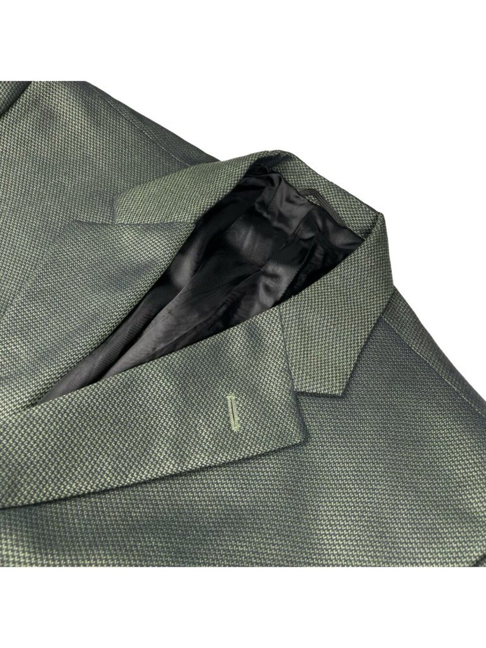 Holland & Sherry Men's Bespoke 3-Button Blazer Green Iridescent • USA • 44L